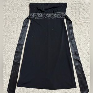 Solid Black Strapless Dress Size Small